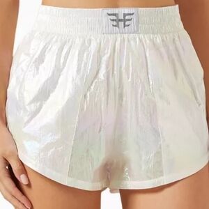 Heroine Sport Shimmering White Athletic Shorts